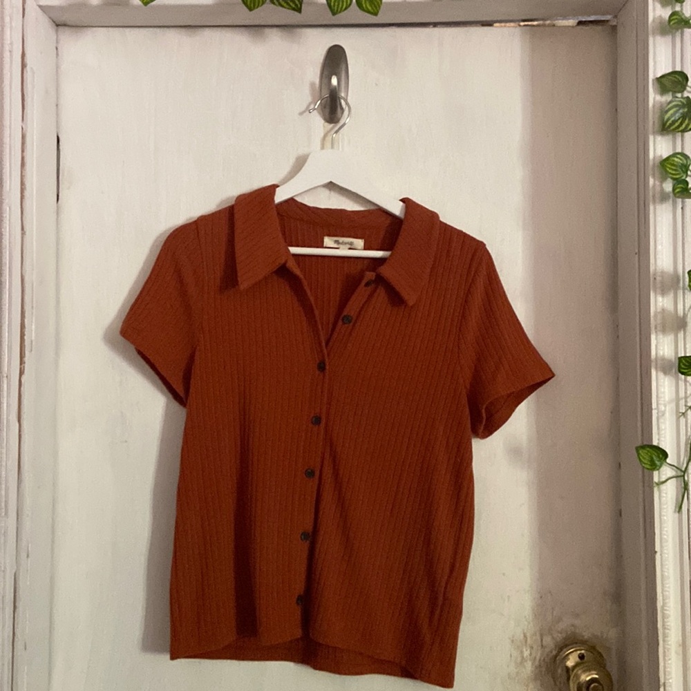 Burnt Orange collar top